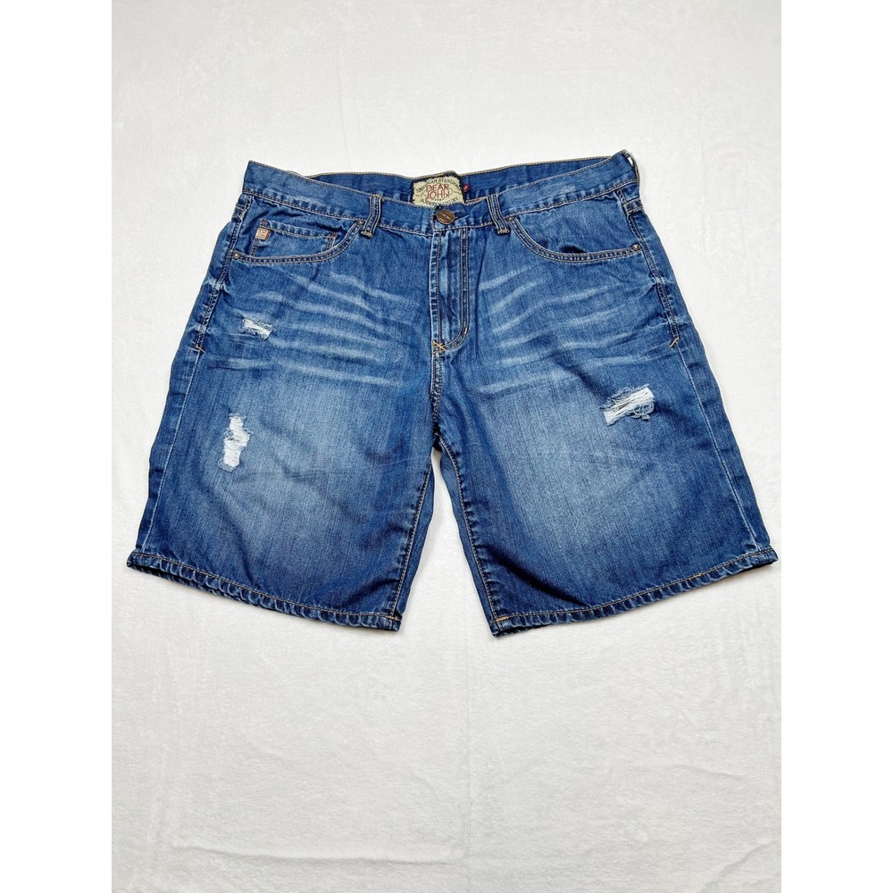 Dear John Distressed Denim Shorts 30 Bermuda 90's Y2K